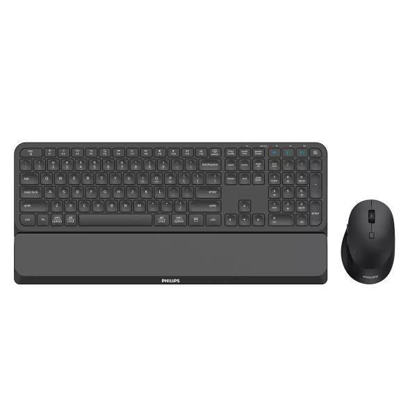 Philips 6000 series SPT6607B/21 tastiera Mouse incluso Universale RF senza fili + Bluetooth Nero (6000 series SPT6607B keyboard - Mouse included RF Wireless + - Bluetooth Black, Nordic Language - War