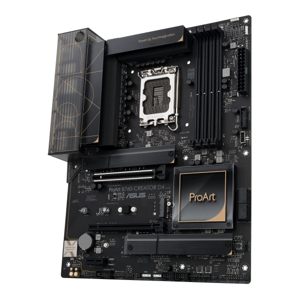 ASUS PROART B760-CREATOR D4 Intel B760 LGA 1700 ATX (Asus PROART B760-CREATOR D4, Intel B760, 1700, ATX, 4 DDR4, HDMI, DP, 2.5G LAN, PCIe5, 3x M.2, Creator Hub)