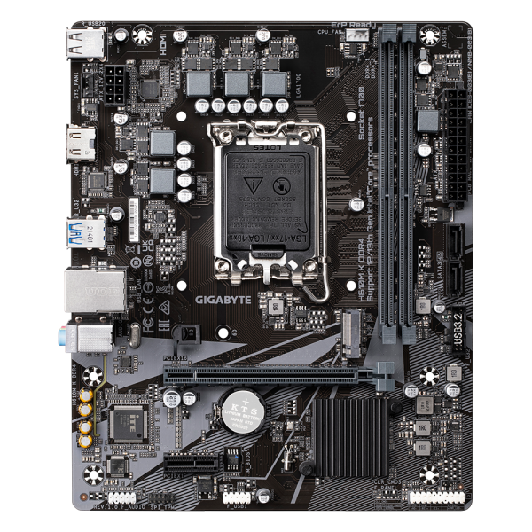 Gigabyte H610M K DDR4 - 1.0 - scheda madre - micro ATX - socket LGA1700 - chipset H610 - USB 3.2 Gen 1 - Gigabit LAN - grafica integrata (CPU richiesta)