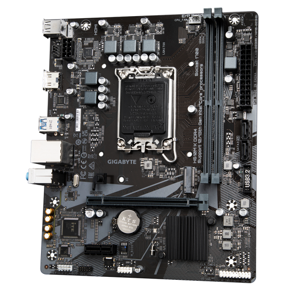GIGABYTE H610M K DDR4 scheda madre Intel H610 Express LGA 1700 micro ATX (Gigabyte H610M K DDR4 Ultra Durable Intel 1700 Socket Motherboard, Micro-ATX, 2x DDR4 Slots, 1x M.2 Socket, GbE LAN, 1x HDMI Port)