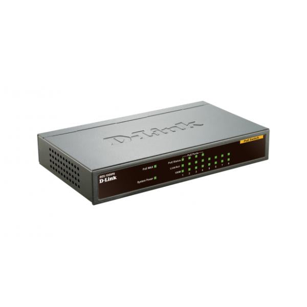 D-Link DES 1008PA - Switch - non gestito - 4 x 10/100 (PoE)