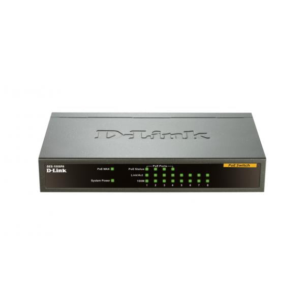 D-Link DES 1008PA - Switch - non gestito - 4 x 10/100 (PoE)