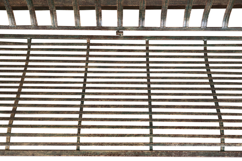 Biscottini Dondolo a tre posti in ferro battuto finitura ruggine anticata Molto stabile