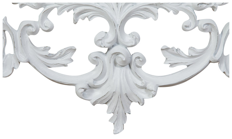 Biscottini MENSOLA A MURO IN LEGNO FINITURA BIANCA ANTICATA L46XPR17XH22 CM MADE IN ITALY