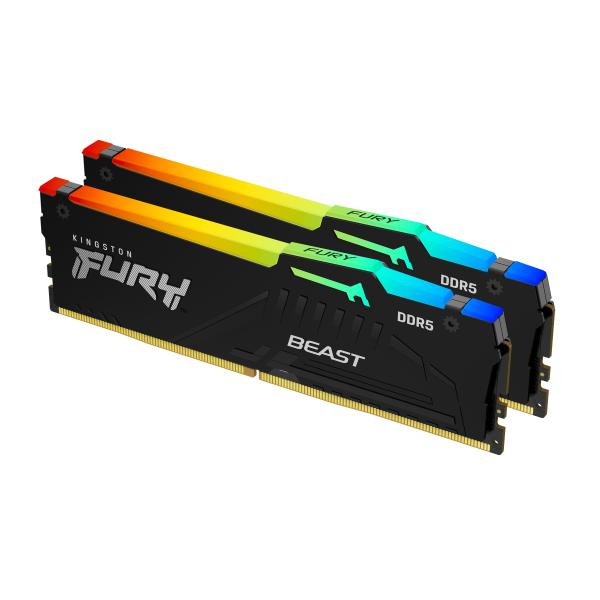 Kingston Technology FURY Beast RGB memoria 64 GB 2 x 32 GB DDR5 5600 MHz