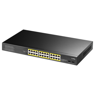 CUDY GS1028PS2 - 24-PORT GIGABIT POE+ SWITCH WITH 2 SFP PORTS 300W