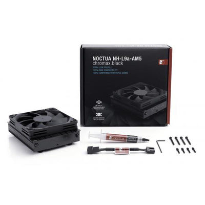 Noctua NH-L9A-AM5 CHROMAX.BLACK sistema di raffreddamento per computer Processore Raffreddatore d'aria 9,2 cm Nero 1 pz (Noctua NH-L9a-AM5 chromax.black)