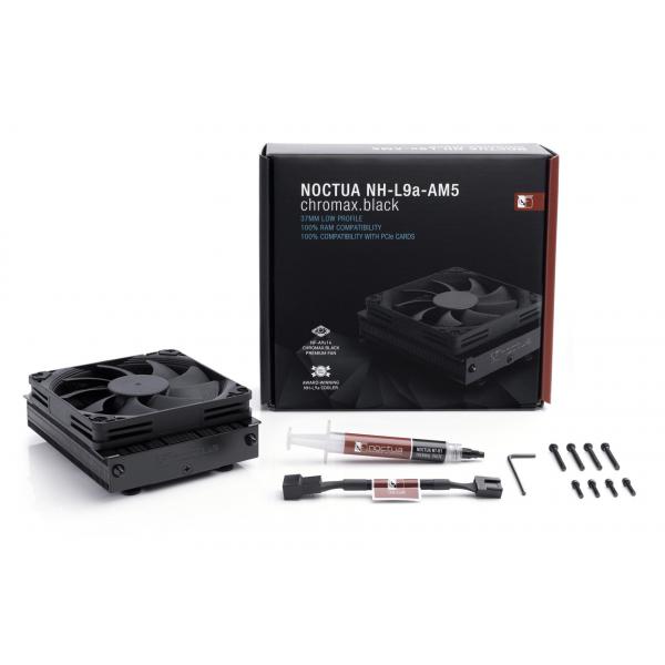 Noctua NH-L9A-AM5 CHROMAX.BLACK sistema di raffreddamento per computer Processore Raffreddatore d&