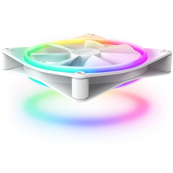 NZXT F140 RGB DUO Twin Pack Case per computer Ventilatore 14 cm Bianco 2 pz (NZXT F140 RGB DUO 140MM PWM 2PK WHT)