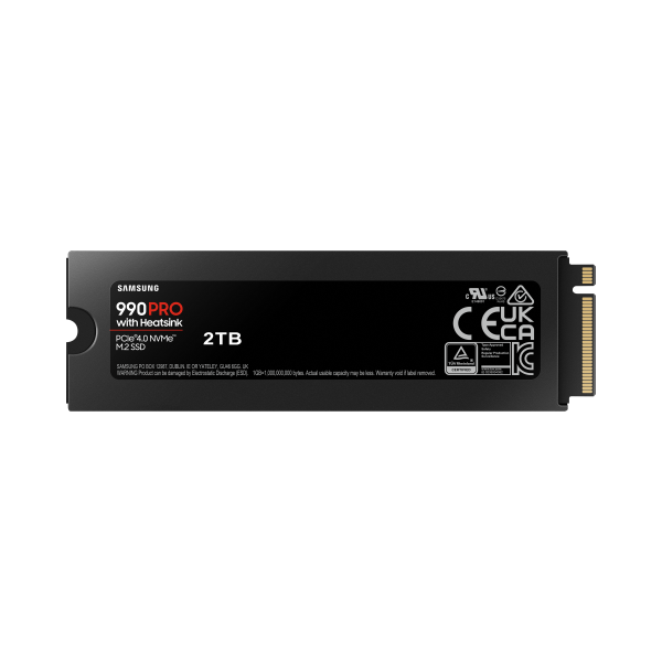 SAMSUNG SSD INTERNO 990 PRO 2TB M.2 PCI-E R/W 7400/6900 GEN 4X4 CON HEATSINK