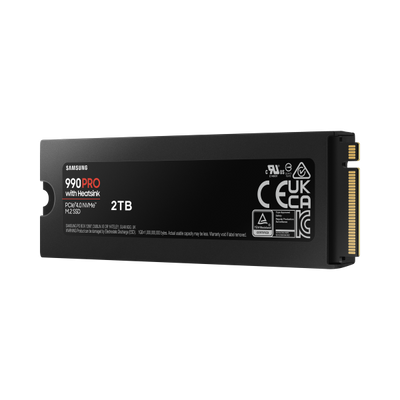 SAMSUNG SSD INTERNO 990 PRO 2TB M.2 PCI-E R/W 7400/6900 GEN 4X4 CON HEATSINK