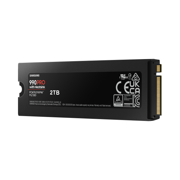 SAMSUNG SSD INTERNO 990 PRO 2TB M.2 PCI-E R/W 7400/6900 GEN 4X4 CON HEATSINK