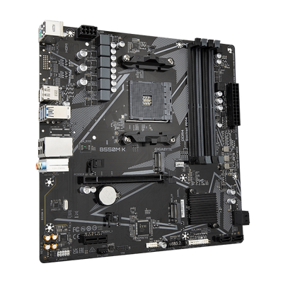 Gigabyte B550M K - 1.0 - scheda madre - micro ATX - Socket AM4 - chipset AMD B550 - USB 3.2 Gen 1 - Gigabit LAN - grafica integrata (CPU richiesta)