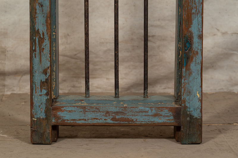 Biscottini Finestra finestrina grata porta in legno massello e in ferro antica e vecchia con telaio da interno o da esterno