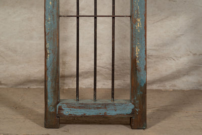 Biscottini Finestra finestrina grata porta in legno massello e in ferro antica e vecchia con telaio da interno o da esterno