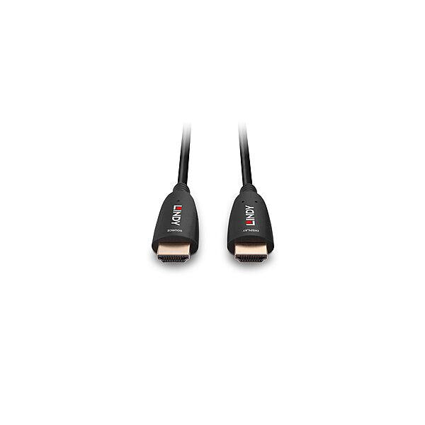 Lindy 38510 cavo HDMI 10 m HDMI tipo A [Standard] Nero (10m Fibre Optic Hybrid HDMI - 8K60 Cable - Warranty: 24M)