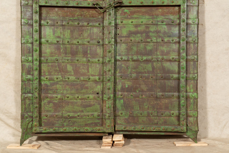 Biscottini Porta portone in legno massello e ferro da interno o da esterno vecchia e antica medievale scorrevole