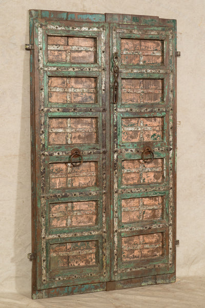 Biscottini Porta portone in legno massello e ferro da interno o da esterno vecchia e antica medievale scorrevole