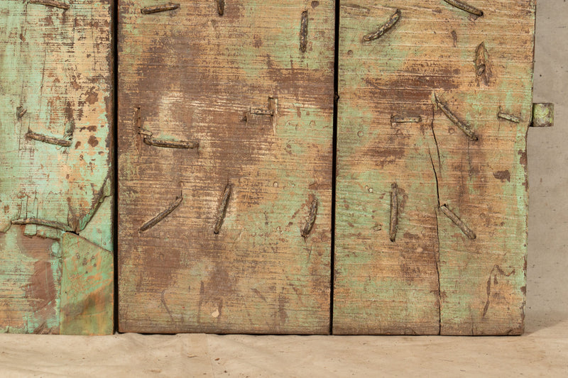 Biscottini Porta portone in legno massello e ferro da interno o da esterno vecchia e antica medievale scorrevole