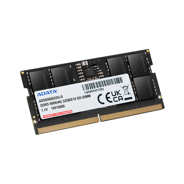 ADATA Premier memoria 16 GB 1 x 16 GB DDR5 Data Integrity Check [verifica integrit dati] (Adata Standard 16GB, DDR5, 5600MHz [PC5-44800], CL46, 1.1V, SODIMM Memory)