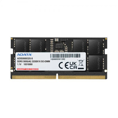 ADATA Premier memoria 16 GB 1 x 16 GB DDR5 Data Integrity Check [verifica integrit dati] (Adata Standard 16GB, DDR5, 5600MHz [PC5-44800], CL46, 1.1V, SODIMM Memory)