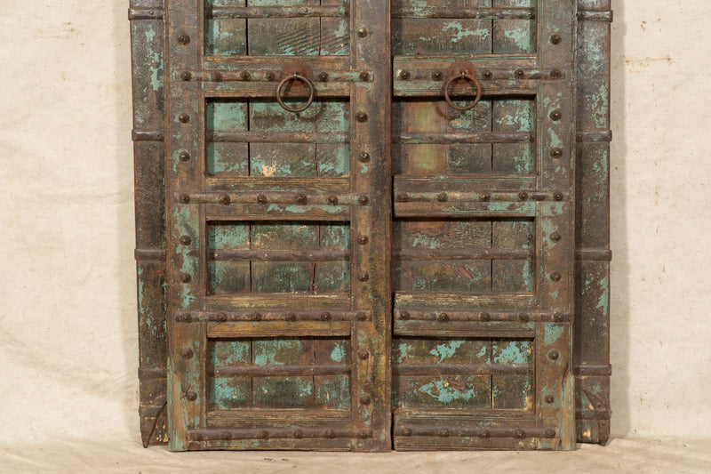 Biscottini Porta portone in legno massello e ferro da interno o da esterno vecchia e antica medievale scorrevole