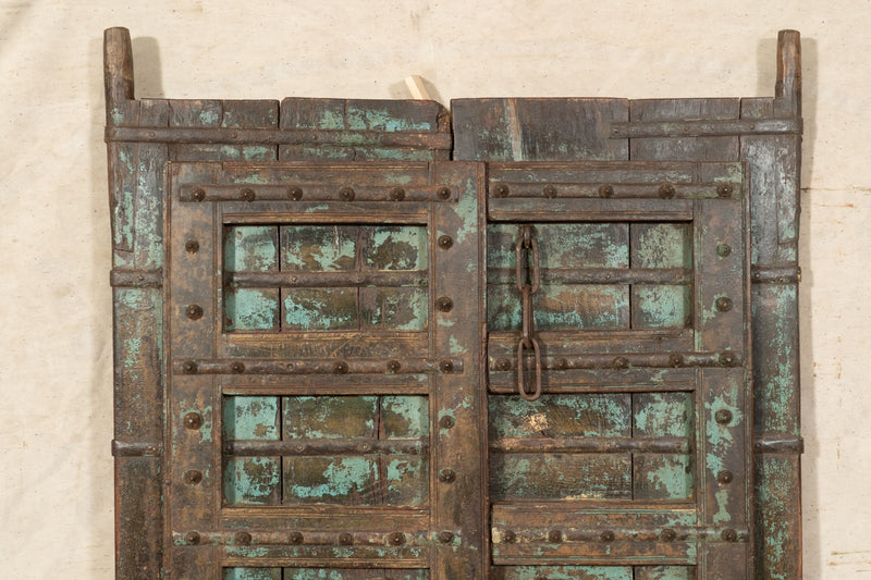 Biscottini Porta portone in legno massello e ferro da interno o da esterno vecchia e antica medievale scorrevole