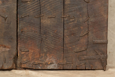 Biscottini Porta portone in legno massello e ferro da interno o da esterno vecchia e antica medievale scorrevole