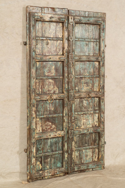 Biscottini Porta portone in legno massello e ferro da interno o da esterno vecchia e antica medievale scorrevole