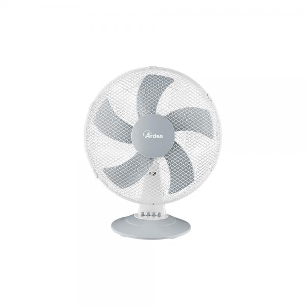 Ventilatore Da Tavolo Ardes Steelo 40w -  40 Cm - Griglia A Nido Dape - Oscillazione Laterale Automatica - 50w - 3 Velocit