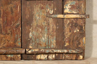 Biscottini Porta portone in legno massello e ferro da interno o da esterno vecchia e antica medievale scorrevole