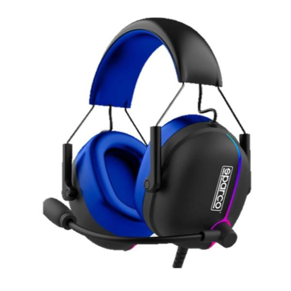 Grandprix Sparco Collection Cuffia Gaming Stereo Padiglione Auricolare Cablato con Microfono Integrato - Nero / Blu
