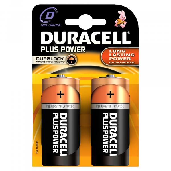 Batteria alcaline Duracell MN1300 / LR20 Torcia D - 1.5V - 2 Pezzi