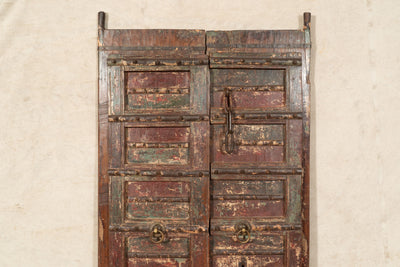 Biscottini Porta portone in legno massello e ferro da interno o da esterno vecchia e antica medievale scorrevole