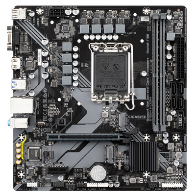 Gigabyte B760M H DDR4 - 1.0 - scheda madre - micro ATX - socket LGA1700 - chipset B760 - USB 3.2 Gen 1 - Gigabit LAN - grafica integrata (CPU richiesta)