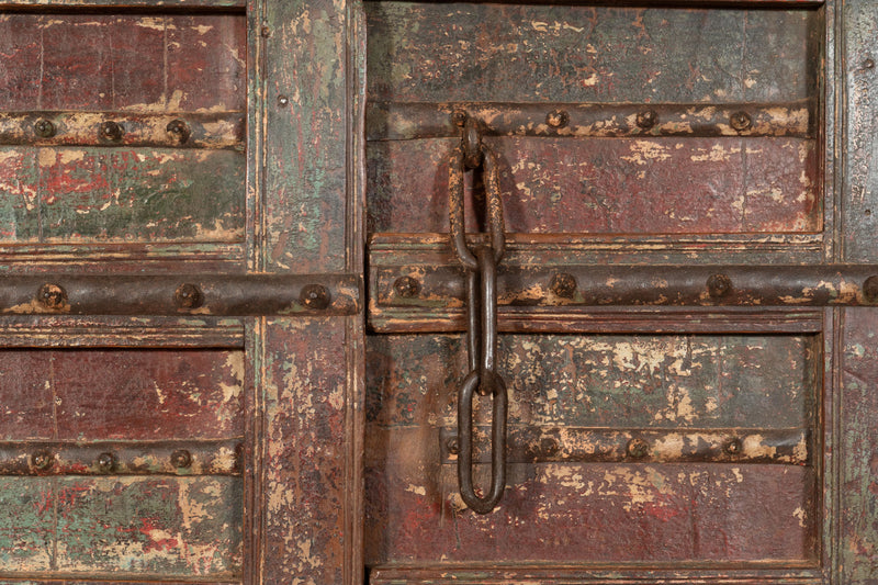 Biscottini Porta portone in legno massello e ferro da interno o da esterno vecchia e antica medievale scorrevole