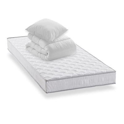 DEKO DREAM Pack Materasso Star 90x190 + Piumino 140x200 + Cuscino 60x60 - 16 cm
