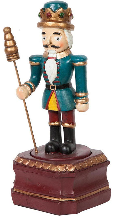 Biscottini Carillon vintage Uomo con bastone carica manuale resina Offerta Speciale