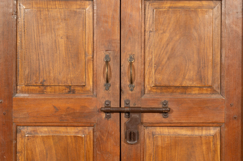 Biscottini Porta portone in legno massello e ferro da interno o da esterno vecchia e antica medievale scorrevole con telaio