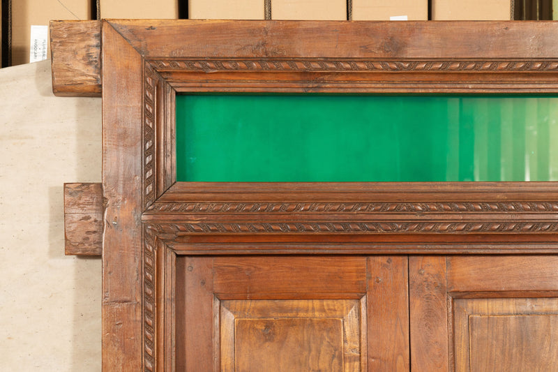 Biscottini Porta portone in legno massello e ferro da interno o da esterno vecchia e antica medievale scorrevole con telaio