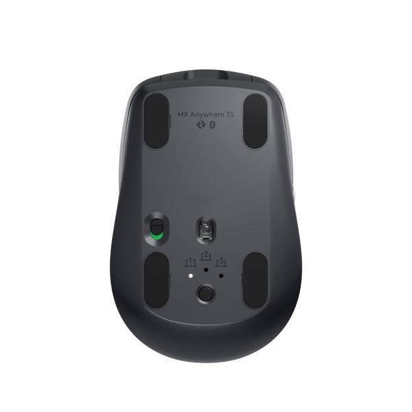 Logitech 910-006929 mouse Ufficio Mano destra RF senza fili + Bluetooth Laser 8000 DPI (Logitech Mouse MX Anywhere 3S WL BOLT graphite BT 6 Tasten, 500 mAh Lithium-Polymer-Akku)
