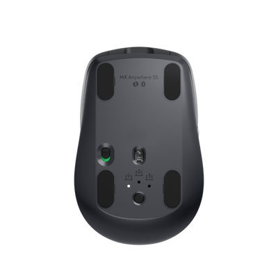 Logitech 910-006929 mouse Ufficio Mano destra RF senza fili + Bluetooth Laser 8000 DPI (Logitech Mouse MX Anywhere 3S WL BOLT graphite BT 6 Tasten, 500 mAh Lithium-Polymer-Akku)