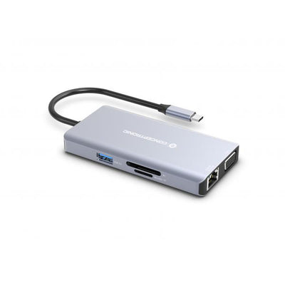 Conceptronic DONN20G Cablato USB 3.2 Gen 1 [3.1 Gen 1] Type-C Grigio (Conceptronic DONN20G dockingstation Le)