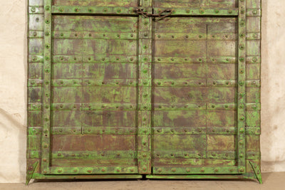 Biscottini Porta portone in legno massello e ferro da interno o da esterno vecchia e antica medievale scorrevole