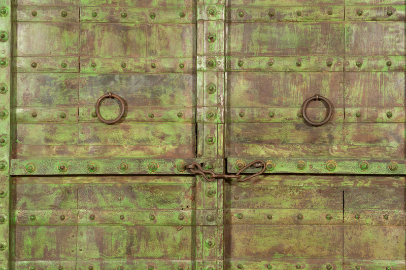 Biscottini Porta portone in legno massello e ferro da interno o da esterno vecchia e antica medievale scorrevole