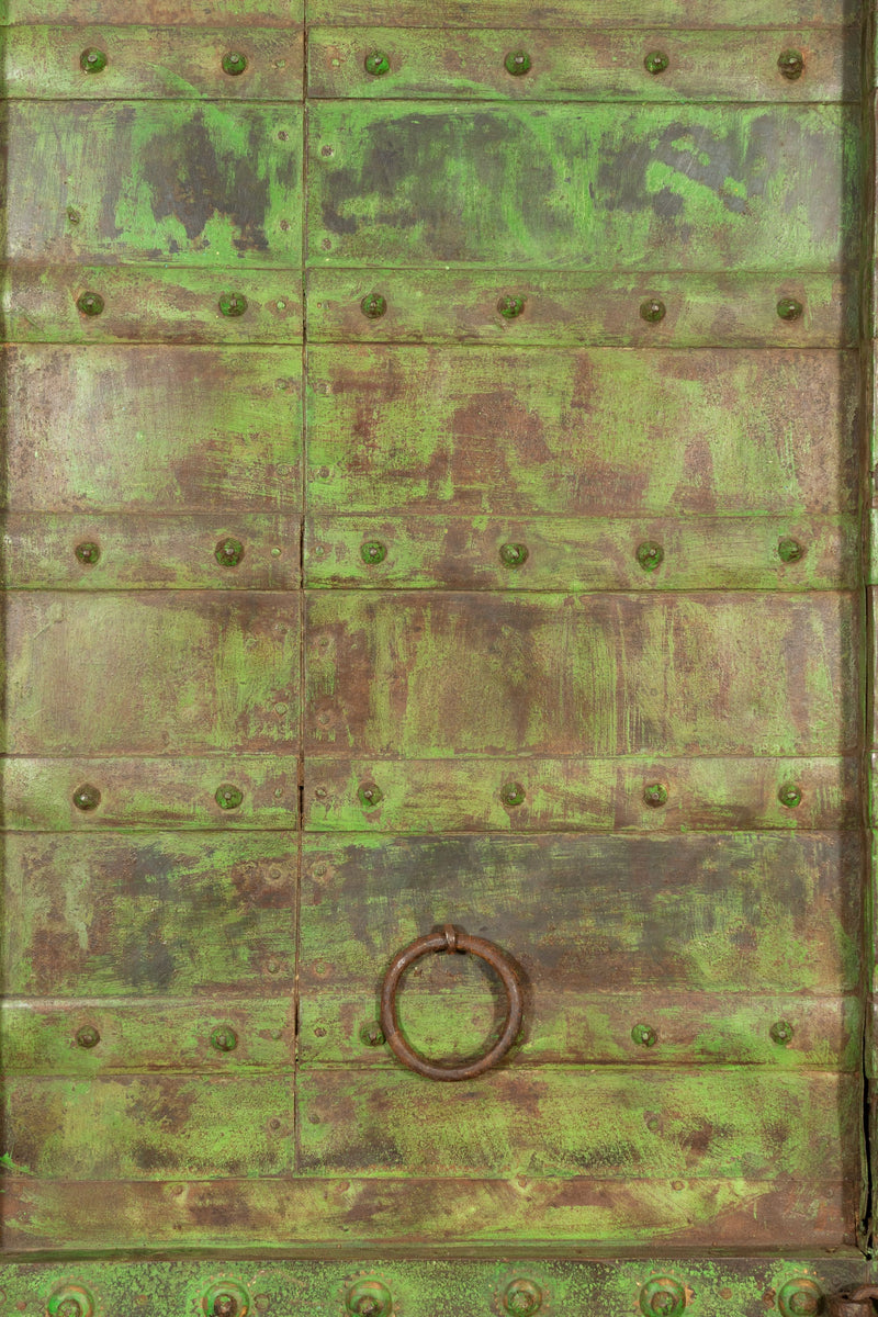 Biscottini Porta portone in legno massello e ferro da interno o da esterno vecchia e antica medievale scorrevole