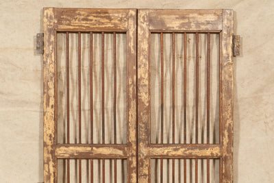 Biscottini Porta portone in legno massello e ferro da interno o da esterno vecchia e antica medievale scorrevole