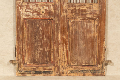 Biscottini Porta portone in legno massello e ferro da interno o da esterno vecchia e antica medievale scorrevole