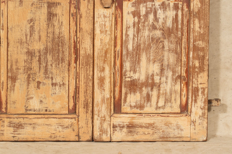 Biscottini Porta portone in legno massello e ferro da interno o da esterno vecchia e antica medievale scorrevole