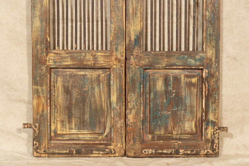 Biscottini Porta portone in legno massello e ferro da interno o da esterno vecchia e antica medievale scorrevole